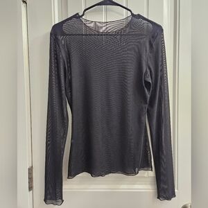 Black Sheer Women's Top